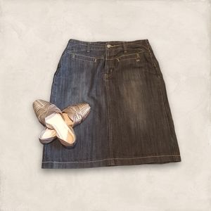 Point Zero Blue Black Denim Jean skirt size 31